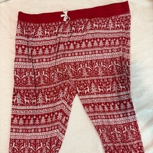 Little sleepies Red and White Festive Patterned Pants
